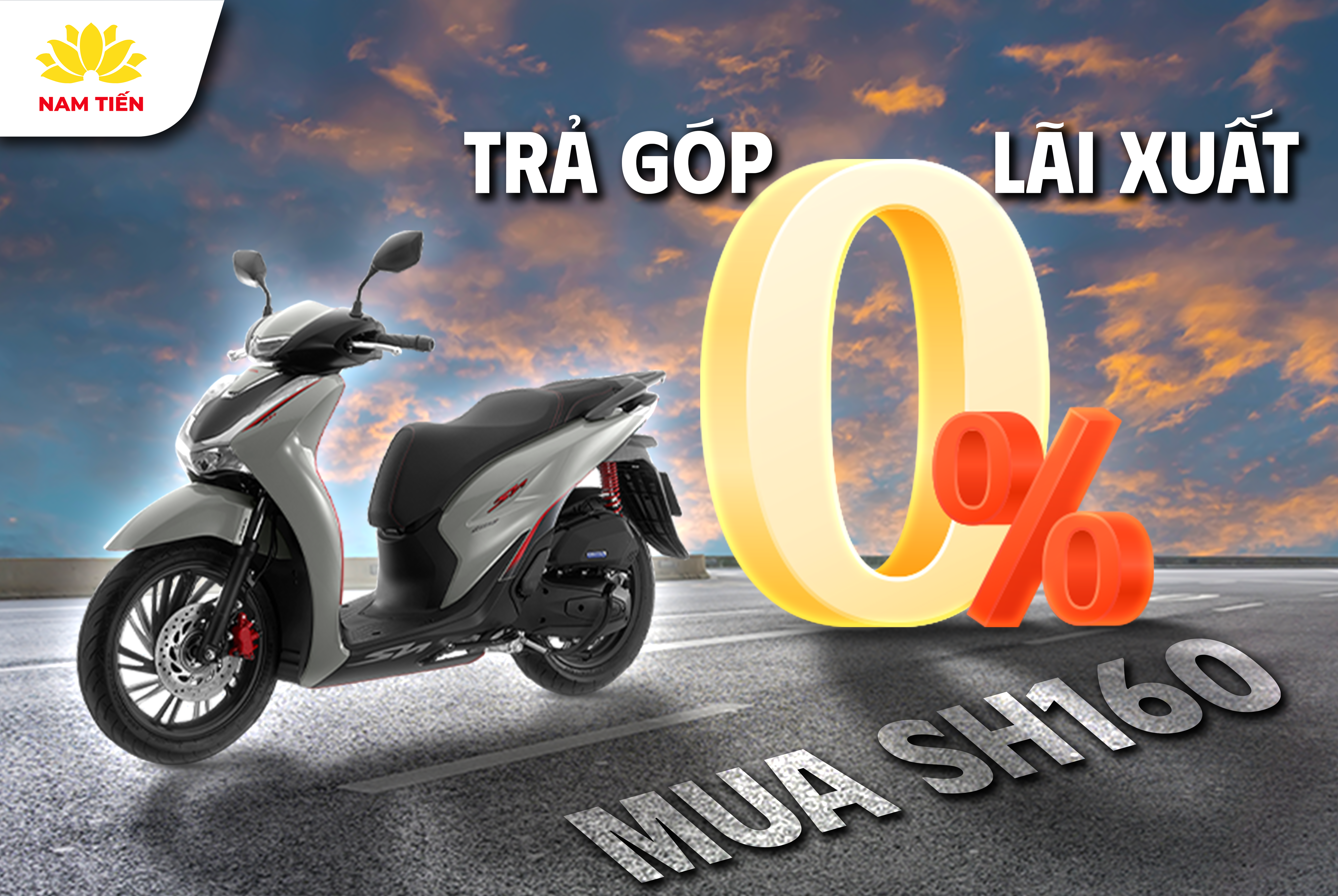 Mua SH160 trả góp 0% lãi suất tại TP.HCM